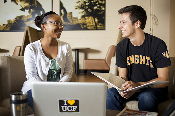 University of Central Florida students, studying and interacting