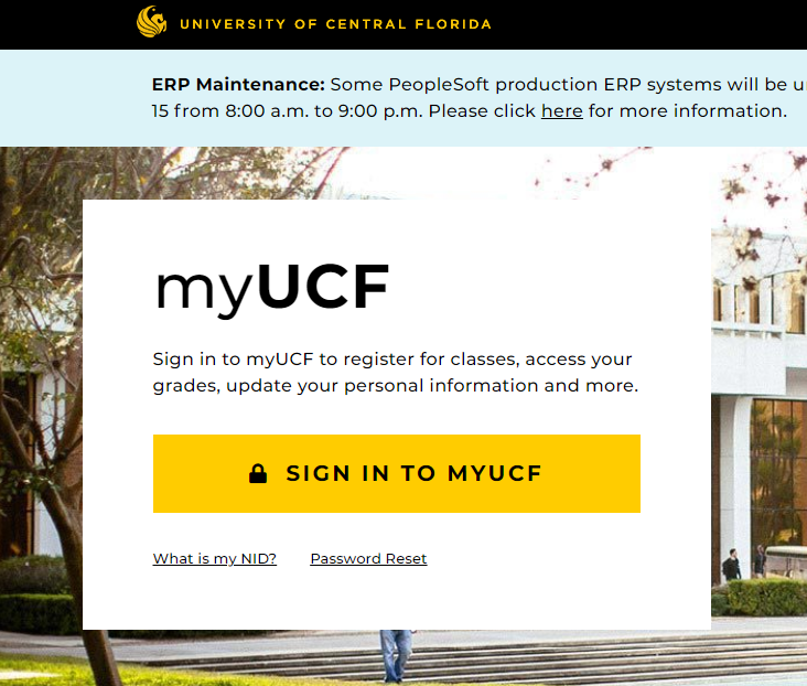 Log into myUCF