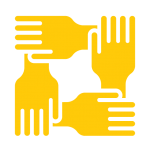 hands in a circle icon