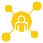 icon of a person with connections coming out